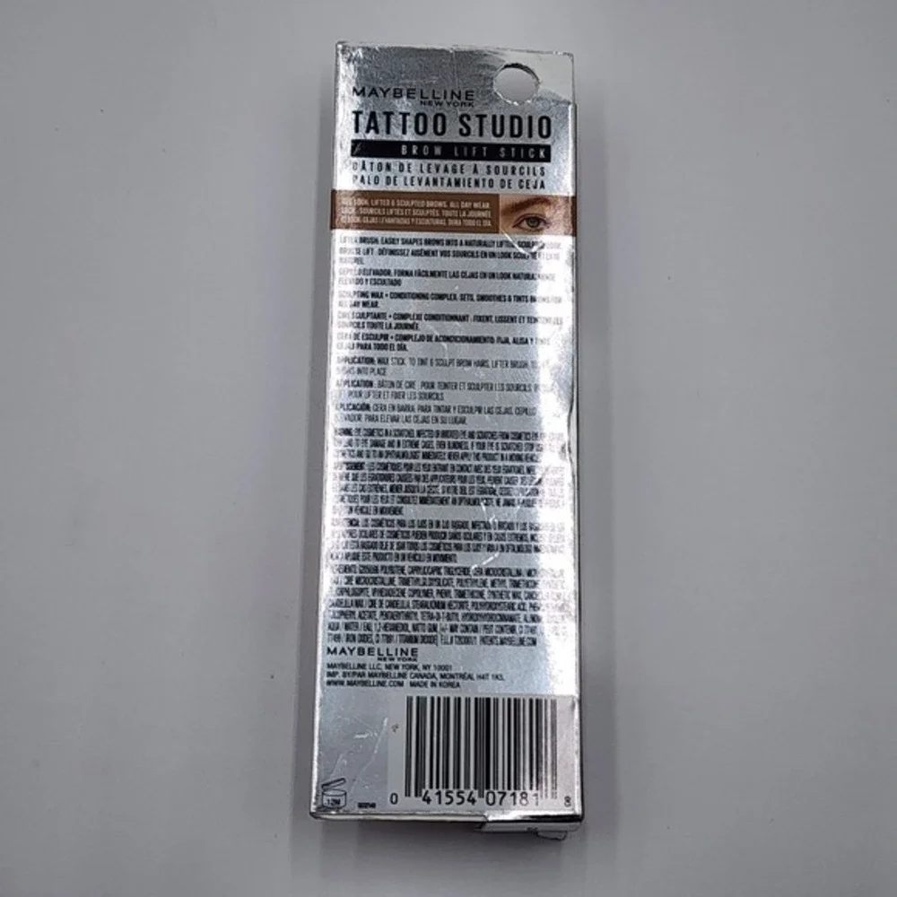 Maybelline New York Tattoo Studio Brow Lift Stick 250 Blonde .038 Oz New in‎ Box